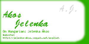 akos jelenka business card